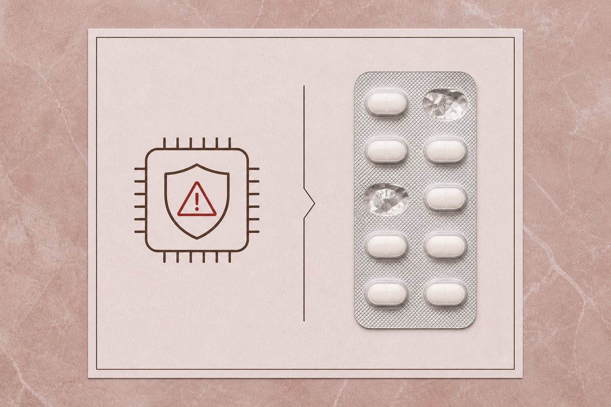 Unverified strip warning beside a 50 mg Fildena-style blister